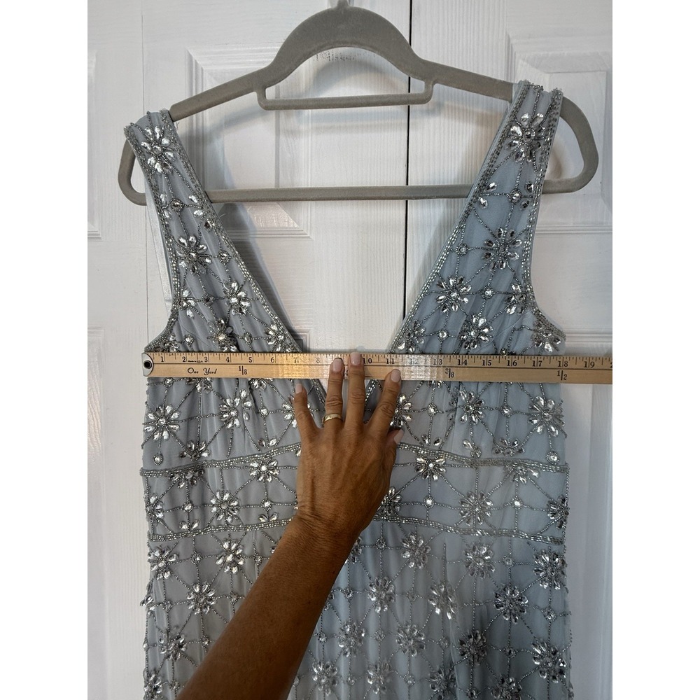 Mac Duggal Sleeveless Hand Beaded V-neck Gown Size 16- NWT Mother Of The Bride - Picture 12 of 15